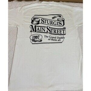 VTG 1997 Sturgis Main Street Grand Daddy Of Them All Shirt USA Made Size M